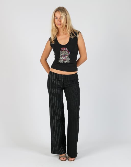 Vintage Unbranded XS formal trousers in black