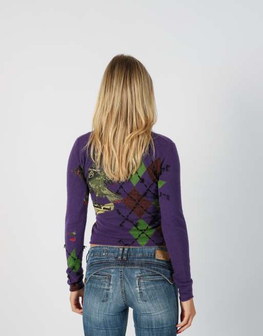 Vintage Unbranded XS long sleeve top in purple, 2 of 4