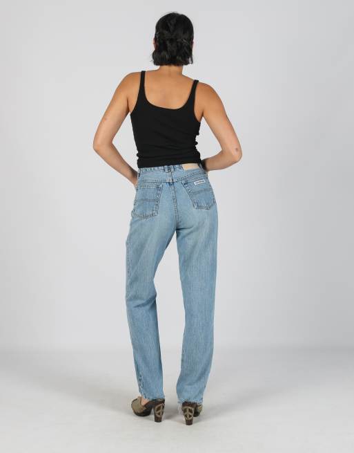 Vintage Unbranded XS mom jeans in light blue, 3 of 4