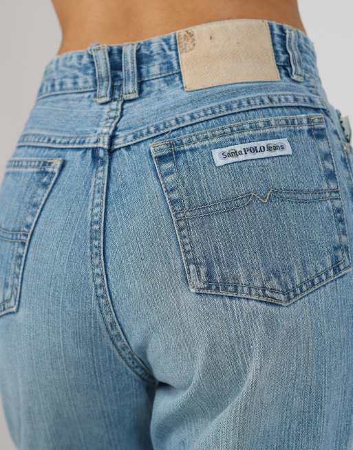Vintage Unbranded XS mom jeans in light blue, 4 of 4