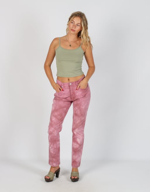 Vintage Unbranded XS mom jeans in pink, 1 of 4