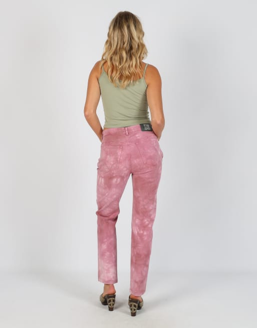 Vintage Unbranded XS mom jeans in pink, 3 of 4