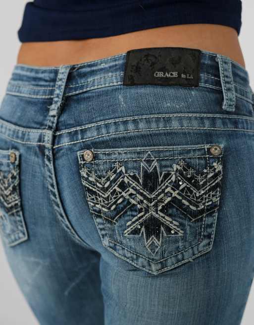 Vintage Unbranded XS straight jeans in blue, 4 of 4