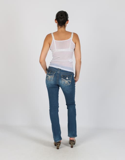 Vintage Unbranded XS straight jeans in blue, 3 of 4