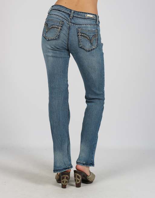 Vintage Unbranded XS straight jeans in blue, 4 of 4