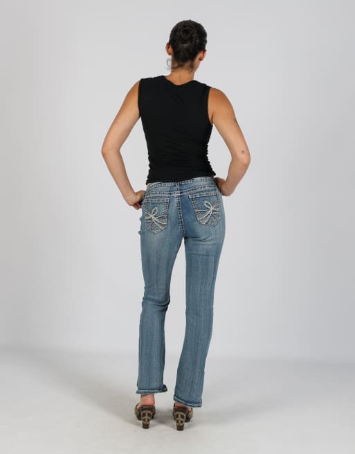 Vintage Unbranded XS straight jeans in blue, 3 of 4