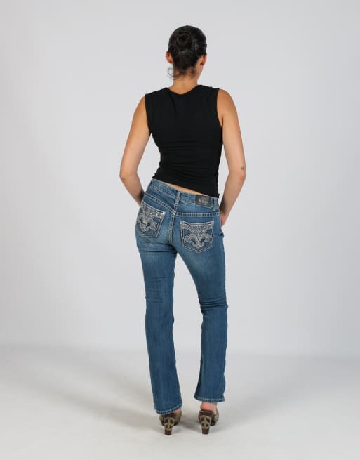 Vintage Unbranded XS straight jeans in blue, 3 of 4