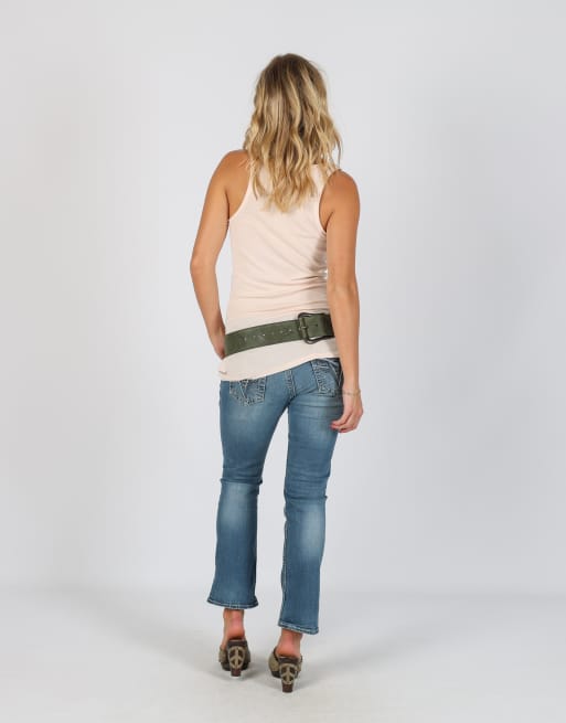 Vintage Unbranded XS straight jeans in blue, 3 of 4