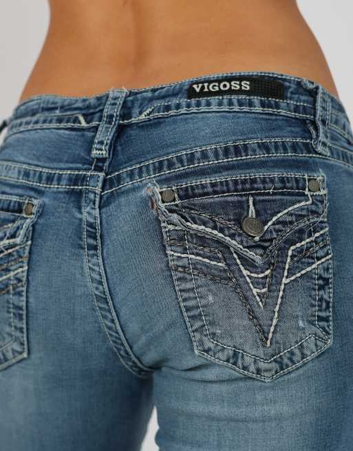 Vintage Unbranded XS straight jeans in blue, 4 of 4