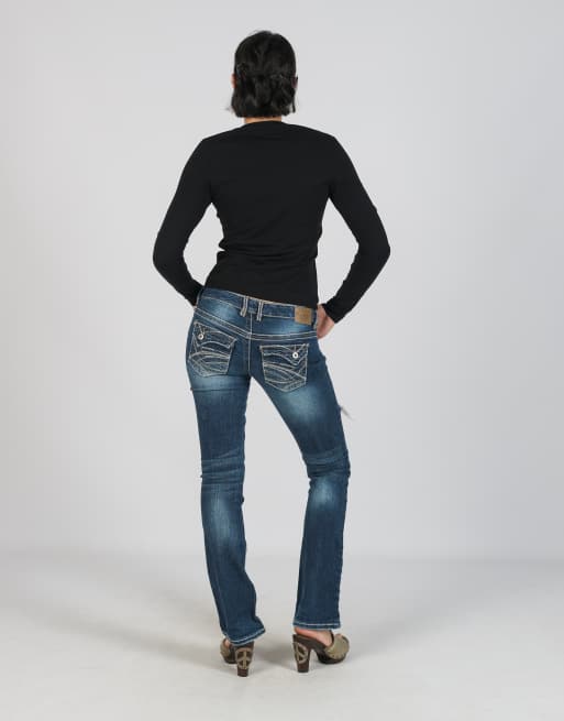 Vintage Unbranded XS straight jeans in blue, 3 of 4