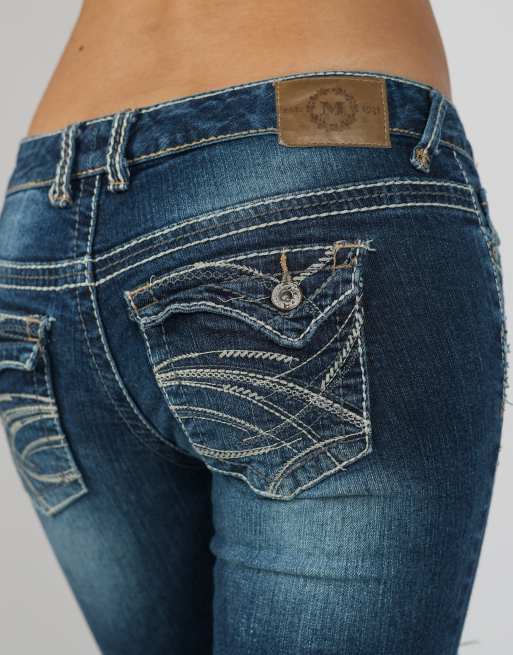 Vintage Unbranded XS straight jeans in blue, 4 of 4