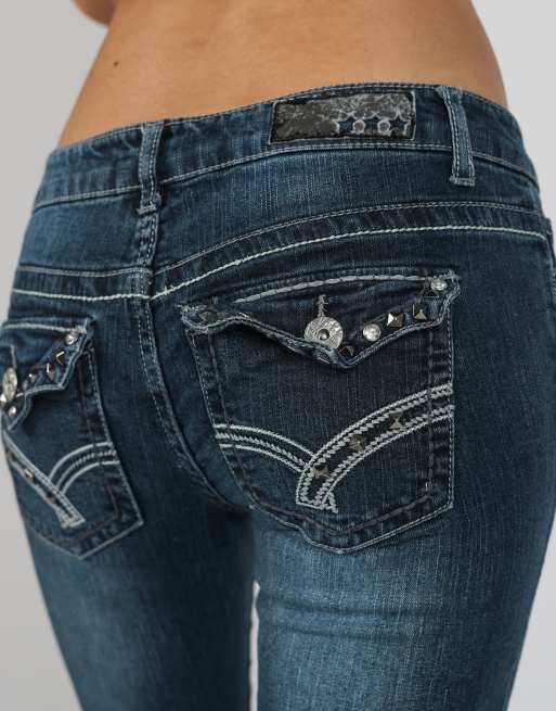 Vintage Unbranded XS straight jeans in blue, 4 of 4