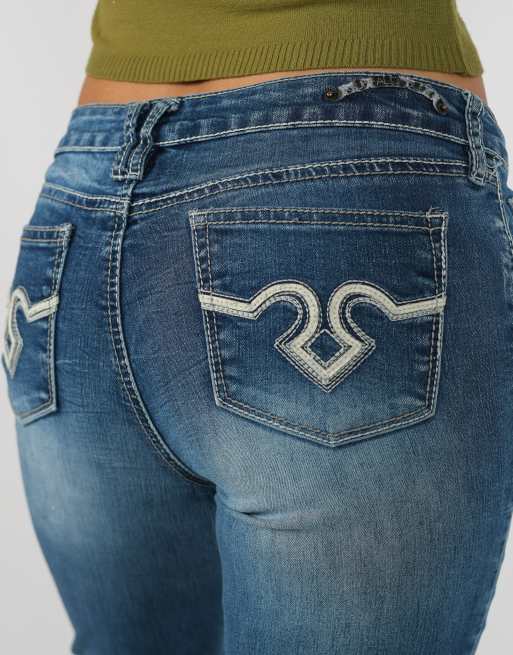 Vintage Unbranded XS straight jeans in blue, 4 of 4