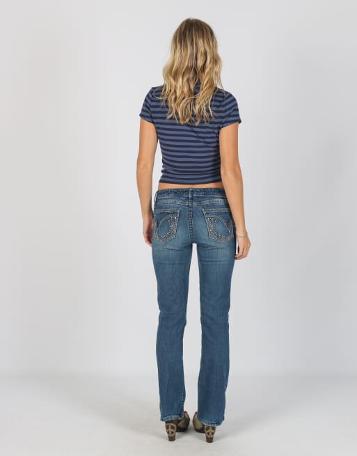 Vintage Unbranded XS straight jeans in blue, 3 of 4