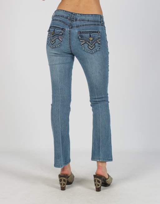 Vintage Unbranded XS straight jeans in blue, 4 of 4