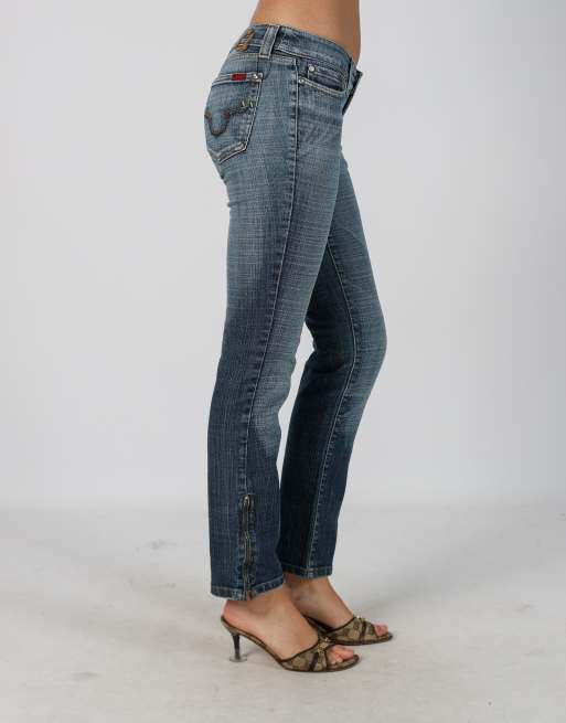 Vintage Unbranded XS straight jeans in blue, 2 of 4