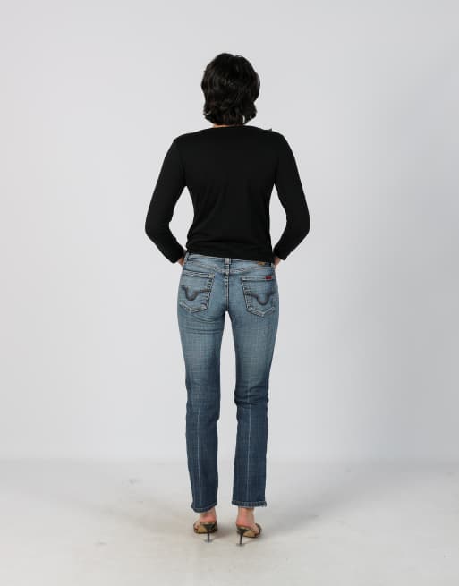Vintage Unbranded XS straight jeans in blue, 3 of 4