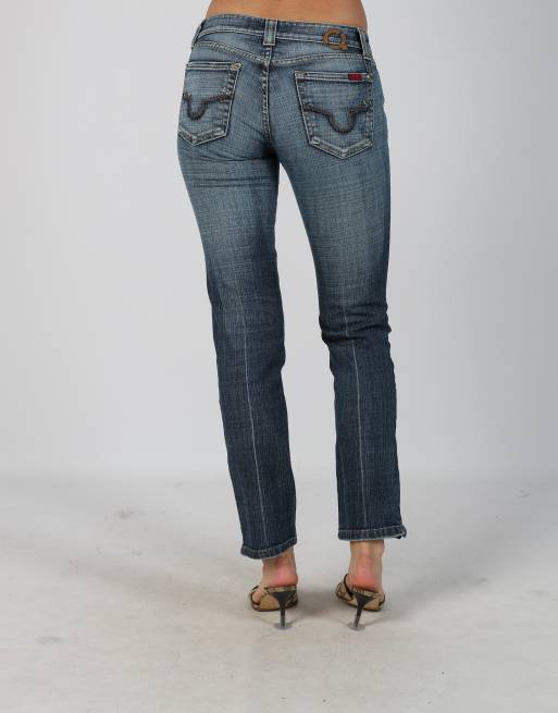 Vintage Unbranded XS straight jeans in blue, 4 of 4