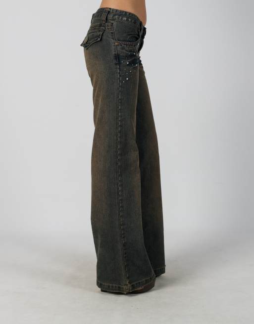 Vintage Unbranded XS straight jeans in blue, 2 of 4