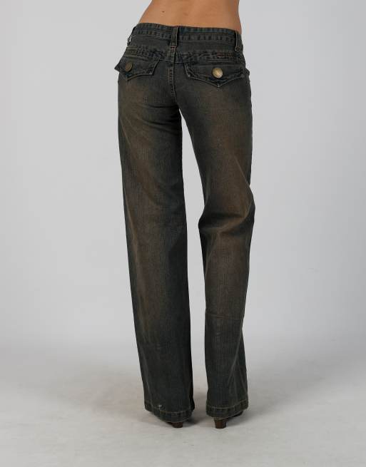 Vintage Unbranded XS straight jeans in blue, 4 of 4