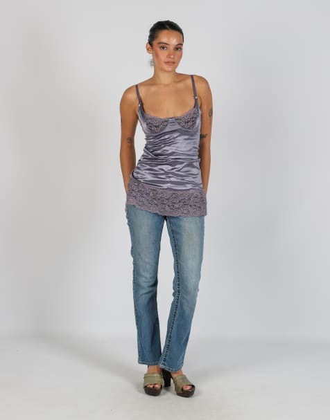Vintage Unbranded XS straight jeans in light blue - view 1
