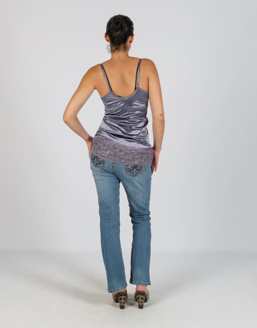 Vintage Unbranded XS straight jeans in light blue, 3 of 4