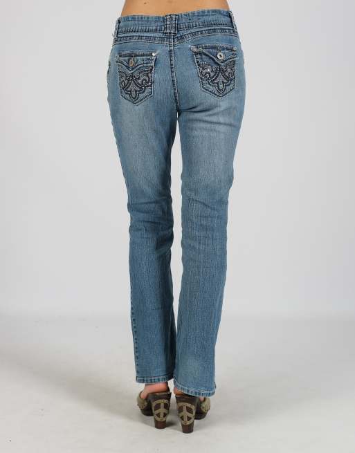 Vintage Unbranded XS straight jeans in light blue, 4 of 4