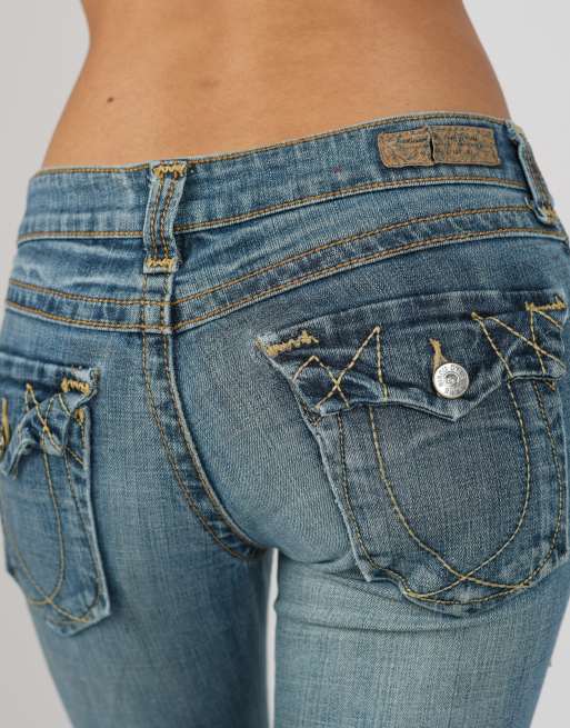 Vintage Unbranded XS straight jeans in light blue, 4 of 4