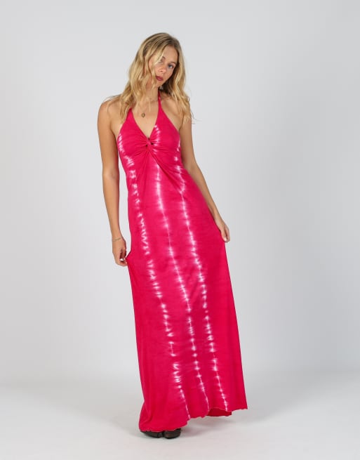 Vintage Unbranded XS woven maxi dress in pink