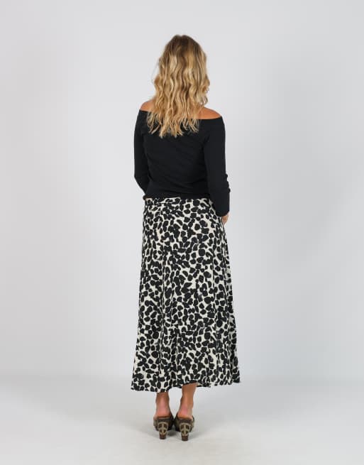 Vintage Unbranded XS woven maxi skirt in black, 3 of 4