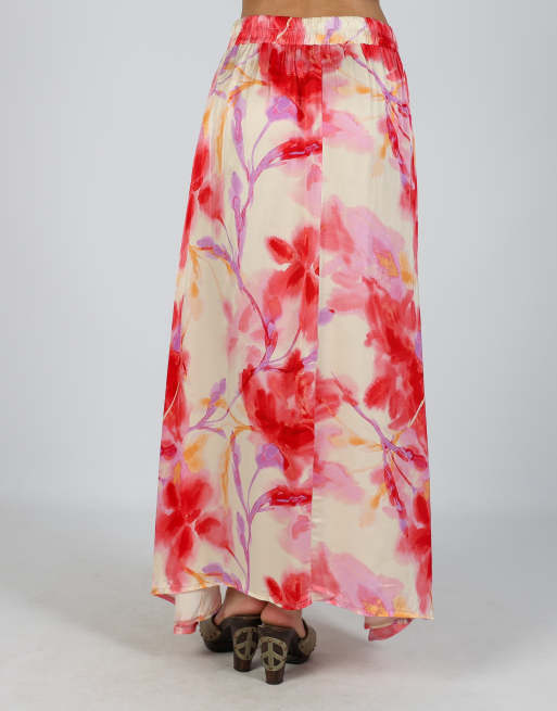 Vintage Unbranded XS woven maxi skirt in ivory, 4 of 4