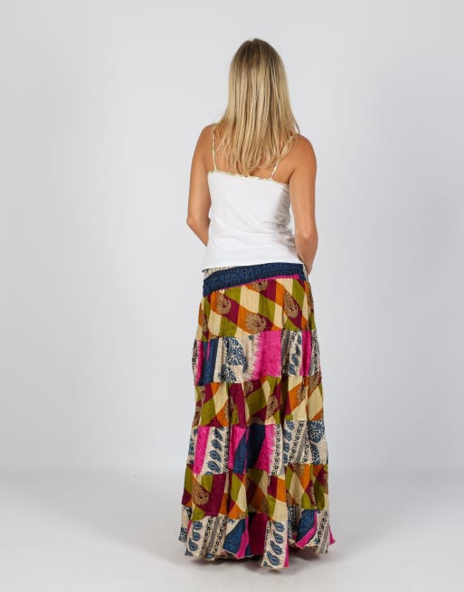 Vintage Unbranded XS woven maxi skirt in multi colured, 3 of 4
