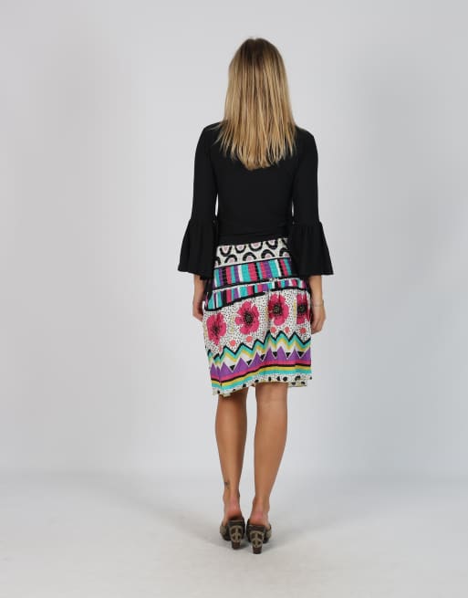 Vintage Unbranded XS woven midi skirt in ivory, 3 of 4