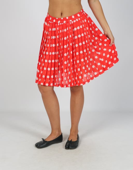 Vintage Unbranded XS woven midi skirt in red, 2 of 4