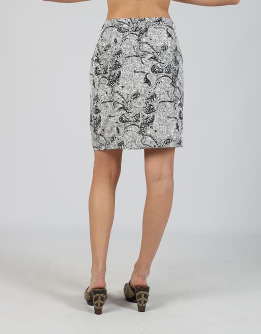 Vintage Unbranded XS woven midi skirt in white, 4 of 4