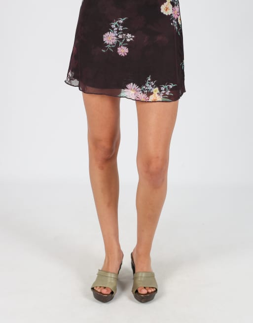 Vintage Unbranded XS woven mini dress in purple, 2 of 4