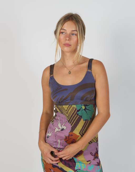 Vintage Unbranded XS woven mini dress in purple, 4 of 4