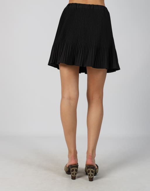 Vintage Unbranded XS woven mini skirt in black, 4 of 4