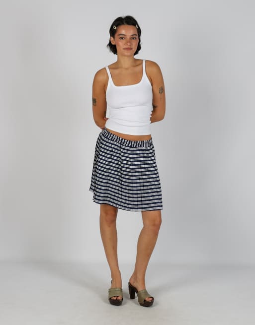 Vintage Unbranded XS woven mini skirt in blue, 1 of 4