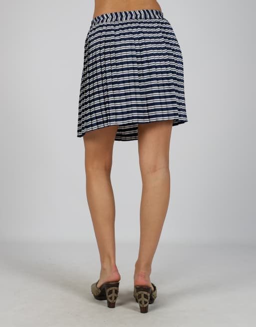 Vintage Unbranded XS woven mini skirt in blue, 4 of 4