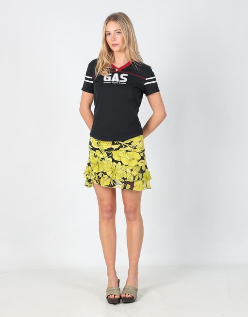 Vintage Unbranded XS woven mini skirt in light green