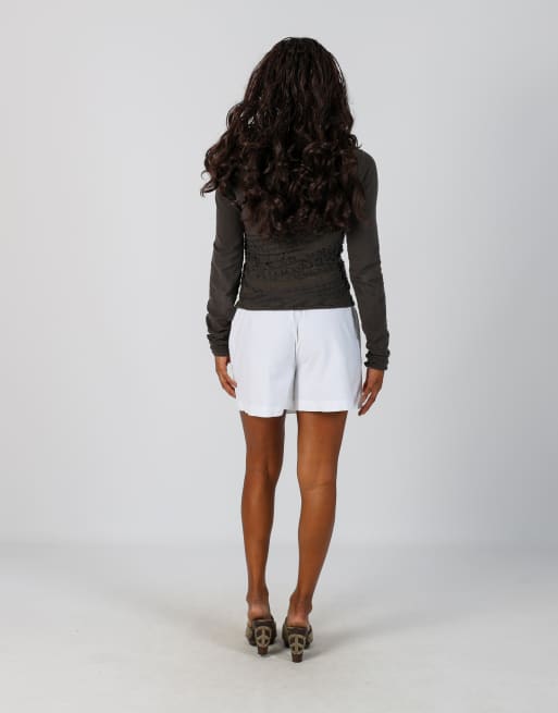 Vintage Unbranded XS woven mini skirt in white, 3 of 4