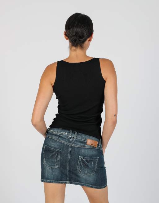 Vintage Unbranded XS woven top in black, 2 of 4