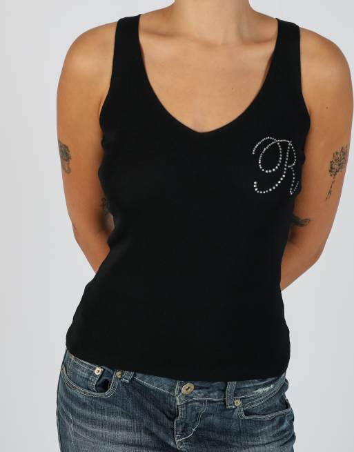 Vintage Unbranded XS woven top in black, 4 of 4