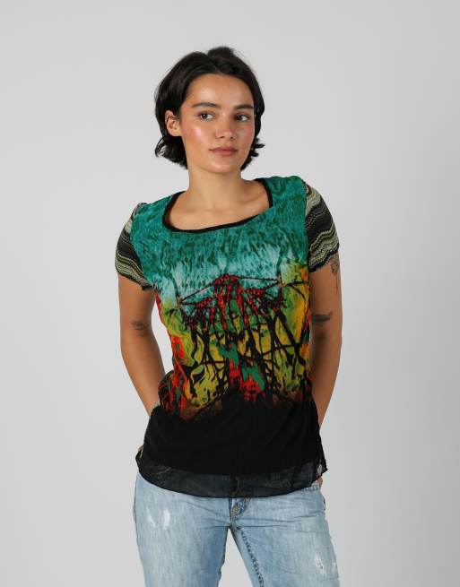Vintage Unbranded XS woven top in black, 1 of 4