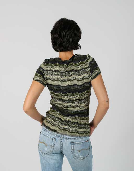 Vintage Unbranded XS woven top in black, 2 of 4