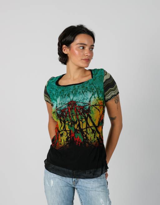 Vintage Unbranded XS woven top in black, 3 of 4