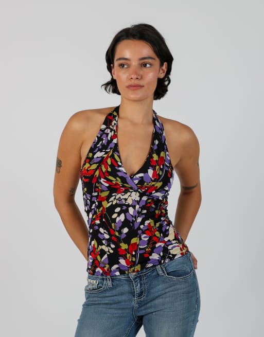 Vintage Unbranded XS woven top in black, 1 of 4