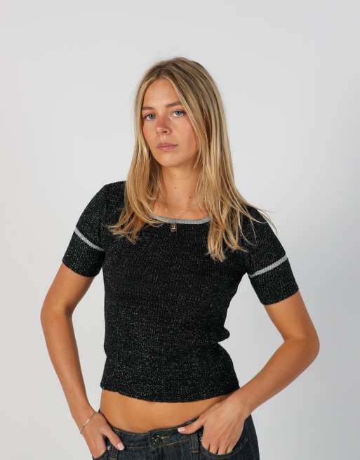 Vintage Unbranded XS woven top in black, 3 of 4