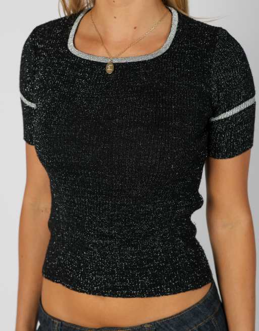 Vintage Unbranded XS woven top in black, 4 of 4